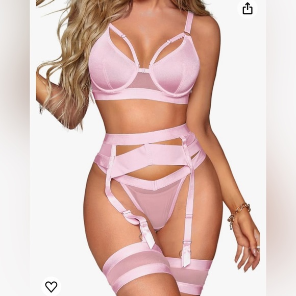 NWOT Kaei & Shi Pink Lingerie - Picture 1 of 8